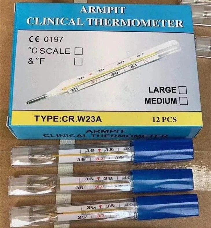 Axillary Medium Mercury Glass Thermometer suppliers